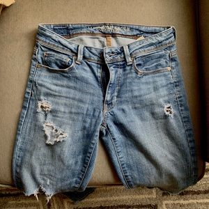 American Eagle super skinny ripped jeans
